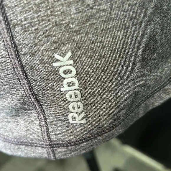 Reebok Play Warm quarter zip pull over thumb hole sleeve, Heather gray - S - Picture 8 of 13